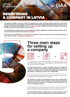 Infosheet: Registering a company in Latvia
